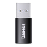 Adaptor Baseus OTG Adapter Ingenuity Series (ZJJQ000101), USB 3.1 to Type-C, Aluminium Alloy, 10Gbps, Negru