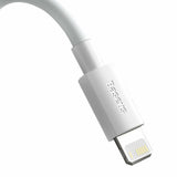 Cablu Baseus (2 pack) Cablu de date (Tzcalzj-02), USB to Lightning, Incarcare rapida 2.4A, 480Mbps, 1.5m, alb