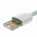 Cablu Baseus (2 pack) Cablu de date (Tzcalzj-02), USB to Lightning, Incarcare rapida 2.4A, 480Mbps, 1.5m, alb
