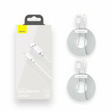 Cablu Baseus (2 pack) Cablu de date (Tzcalzj-02), USB to Lightning, Incarcare rapida 2.4A, 480Mbps, 1.5m, alb