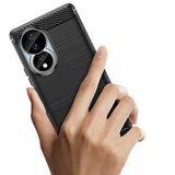 Husa pentru Honor 80, Techsuit Carbon Silicone, albastru