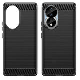 Husa pentru Honor 80, Techsuit Carbon Silicone, albastru