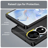Husa pentru Honor 80, Techsuit Carbon Silicone, albastru