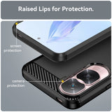 Husa pentru Honor 90 Lite, Techsuit Carbon Silicone, albastru