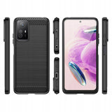 Husa pentru Xiaomi Redmi Note 12S, Techsuit Carbon Silicone, negru