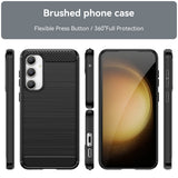 Husa pentru Samsung Galaxy S23 FE, Techsuit Carbon Silicone, albastru