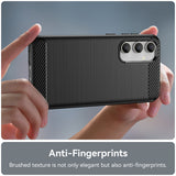 Husa pentru Samsung Galaxy S23 FE, Techsuit Carbon Silicone, albastru
