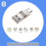 Cititor de carduri Yesido Card Reader (GS21), USB to Type-C, TF Card, 480Mbps, transparenta