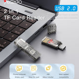 Cititor de carduri Yesido Card Reader (GS21), USB to Type-C, TF Card, 480Mbps, transparenta