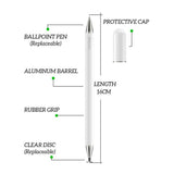 Stylus pen Yesido Stylus pen (ST04), Passive, Aliaj aluminiu, Android, iOS, Microsoft, alb