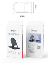 Suport de birou Yesido Mini Holder (C141), Angle Reglabil, Folding Design, negru