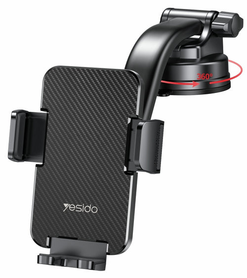 Suport auto Yesido Suport auto (C172), pentru Parbriz si Bord, 360 degree rotation, negru