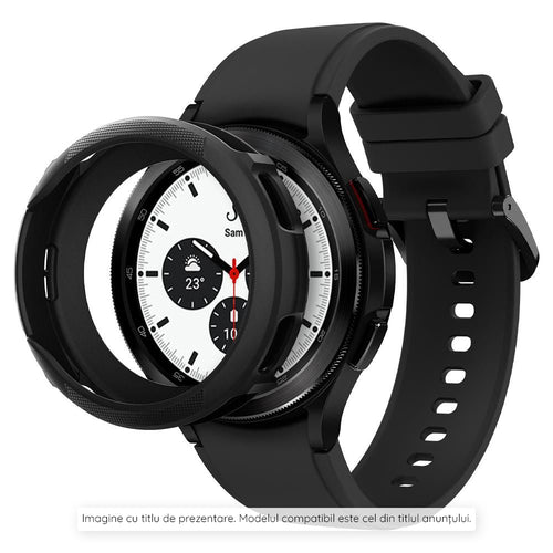 Husă pentru Google Pixel Watch 4 45mm / Watch 5 45mm, Spigen Liquid Air, Neagră mată