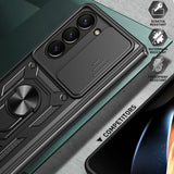 Husa pentru Samsung Galaxy Z Fold5, Techsuit CamShield Series, albastru