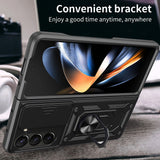 Husa pentru Samsung Galaxy Z Fold5, Techsuit CamShield Series, albastru