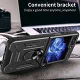 Husa pentru Samsung Galaxy Z Flip5, Techsuit CamShield Series, albastru