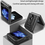 Husa pentru Samsung Galaxy Z Flip5, Techsuit CamShield Series, albastru