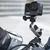 Techsuit Sports Camera Riding Mount (JX-008), GoPro Compatible, Aluminium Alloy, Gri