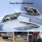 Husa pentru iPhone 15 Pro, ESR Classic Hybrid HaloLock Kickstand, gri