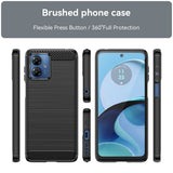 Husa pentru Motorola Moto G14, Techsuit Carbon Silicone, albastru