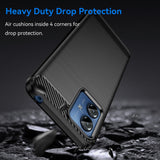 Husa pentru Motorola Moto G14, Techsuit Carbon Silicone, albastru