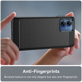 Husa pentru Motorola Moto G14, Techsuit Carbon Silicone, albastru