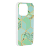 Husa pentru iPhone 15 Pro, Techsuit Marble Series, verde