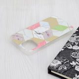 Husa pentru iPhone 15, Techsuit Marble Series, mov