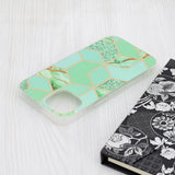 Husa pentru iPhone 15, Techsuit Marble Series, verde