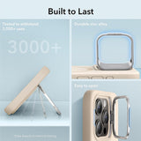Husa pentru iPhone 15 Pro, ESR Cloud Soft HaloLock Kickstand, crem