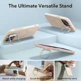 Husa pentru iPhone 15 Pro, ESR Cloud Soft HaloLock Kickstand, crem