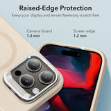 Husa pentru iPhone 15 Pro, ESR Cloud Soft HaloLock Kickstand, crem