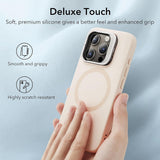 Husa pentru iPhone 15 Pro, ESR Cloud Soft HaloLock Kickstand, crem