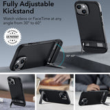 Husa pentru iPhone 15 Plus, ESR Air Shield Boost Kickstand, negru