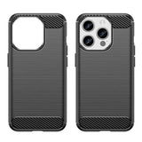 Husa pentru iPhone 15 Pro, Techsuit Carbon Silicone, albastru
