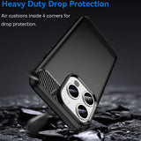 Husa pentru iPhone 15 Pro, Techsuit Carbon Silicone, albastru