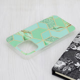 Husa pentru iPhone 15 Pro Max, Techsuit Marble Series, verde