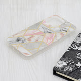 Husa pentru iPhone 15 Pro Max, Techsuit Marble Series, roz