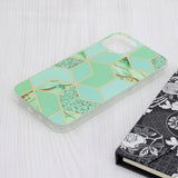 Husa pentru iPhone 15 Plus, Techsuit Marble Series, verde