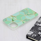 Husa pentru iPhone 15 Plus, Techsuit Marble Series, verde