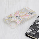 Husa pentru iPhone 15 Plus, Techsuit Marble Series, roz