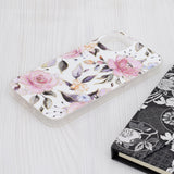Husa pentru iPhone 15 Plus, Techsuit Marble Series, alb