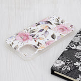 Husa pentru iPhone 15 Plus, Techsuit Marble Series, alb