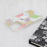 Husa pentru iPhone 15 Pro, Techsuit Marble Series, mov