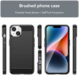 Husa pentru iPhone 15 Plus, Techsuit Carbon Silicone, albastru