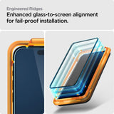 Folie de protectie pentru iPhone 15 Plus, Spigen (2 pack) Glas.tR Align Master (AGL06886)