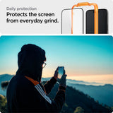 Folie de protectie pentru iPhone 15 Plus, Spigen (2 pack) Glas.tR Align Master (AGL06886)