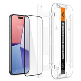 Folie de protectie pentru iPhone 15, Spigen Glas.tR EZ-FIT (AGL06908)