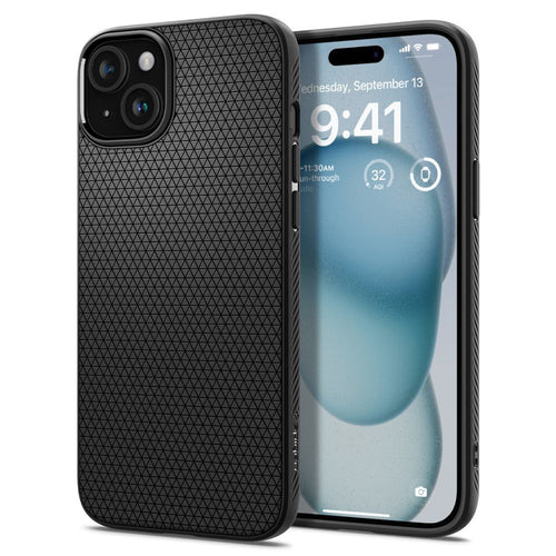 Husa pentru iPhone 15, Spigen Liquid Air (ACS06790), negru