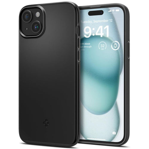 Husa pentru iPhone 15, Spigen Thin Fit (ACS06776), negru
